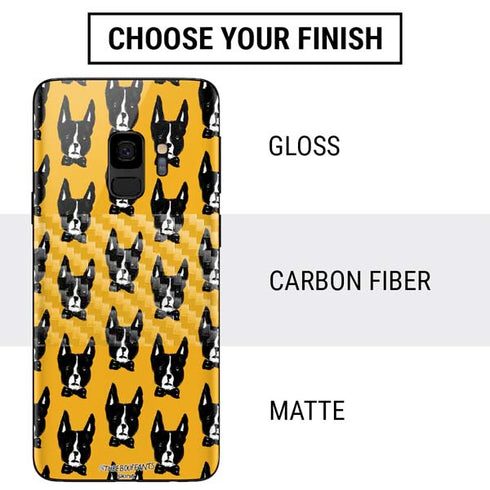 Bouffants and Broken Hearts Boston Terrier Galaxy S9 Skin
